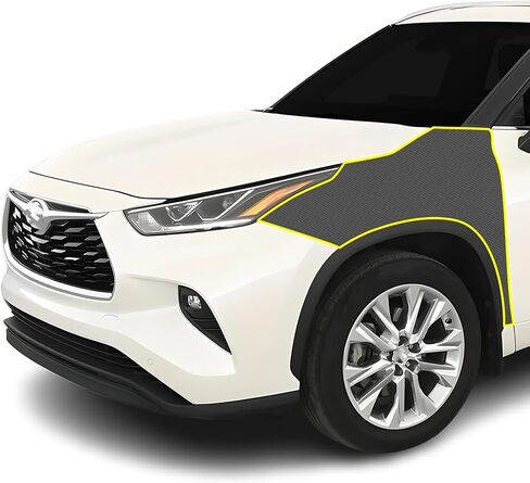 غطاء مجموعة غشاء PPF لحماية الطلاء الأمامي من BOGAR TECH DESIGNS متوافق مع Toyota Highlander 2020-2024، حمالة صدر شفافة in Saudi Arabia