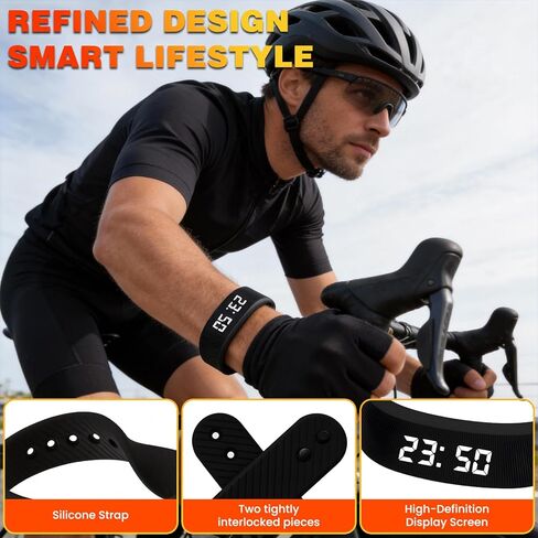 Vibrating Alarm Wristband Electric Clock Watch Shock Silent Sleeps Wrist Sleep Bracelet for Heavy Sleepers Wearable Wristband for Seniors Automatic Wake up Band Vibration with Digital for Deaf in Saudi Arabia