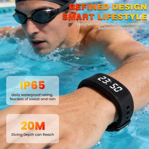 Vibrating Alarm Wristband Electric Clock Watch Shock Silent Sleeps Wrist Sleep Bracelet for Heavy Sleepers Wearable Wristband for Seniors Automatic Wake up Band Vibration with Digital for Deaf in Saudi Arabia