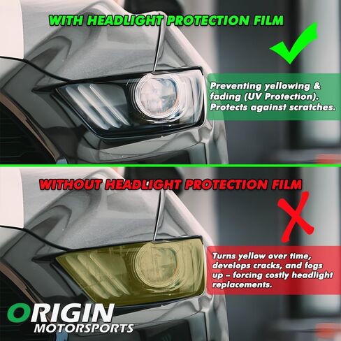 Precut Headlight Paint Protection Film Clear Bra, Transparent PPF Protection Cover, Self-Healing, Scratch Resistant, Compatible with 2024-2026 F-150 Lariat in Saudi Arabia