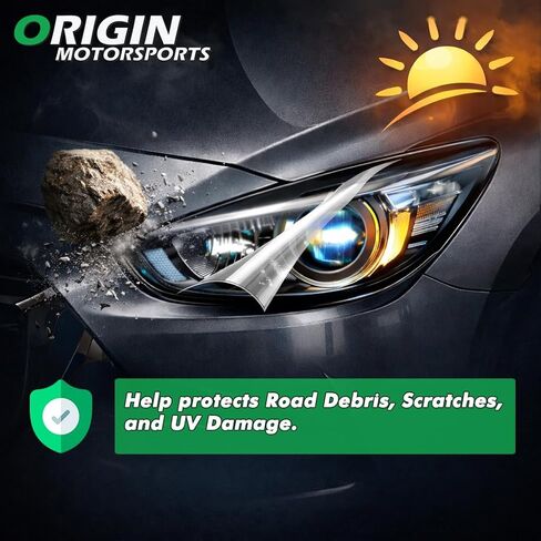 Precut Headlight Paint Protection Film Clear Bra, Transparent PPF Protection Cover, Self-Healing, Scratch Resistant, Compatible with 2024-2026 F-150 Lariat in Saudi Arabia