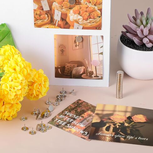 60 Pack Magnetic Pushpin, Magnetic Clips Magnet Thumb Tacks Magnet Tacks Push Pins for Cork Board Wall Bulletin Board Photo Wall in Kuwait