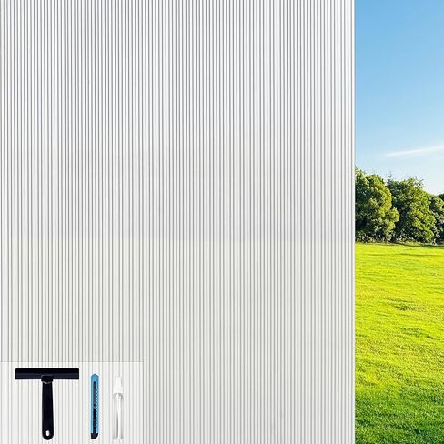 فرحان ريد ريد زجاج الخصوصية فيلم متجمد نافذة التشبث نافذة الخصوصية فيلم 3D ديكور الأشعة فوق البنفسجية حجب التحكم في الحرارة ثابت التشبث الفينيل لا الغراء غطاء قابل للإزالة للحمام غرفة المعيشة مكتب، 17.5''x78.7 in Kuwait