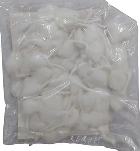 فتائل قطنية بيضاء مصنوعة يدويًا/باتي لمصباح الزيت فتائل قطن بوجا التقليدية ديا (عبوة من 75 قطعة) (فتائل مستديرة) in Kuwait