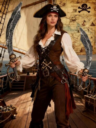 Pirate Sword 2PCS, 18'' Fake Plastic Pirate Sword Prop Accessories for Adult Halloween Costume Black in Saudi Arabia