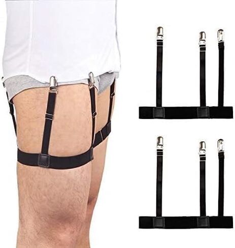 Men's Shirt Stays for Shirt Tucker Shirt Garter Shirt Suspenders Shirt Stays Leg Thigh Suspender Belt With Non-Slip Locking Beltings pack 1Pair in Saudi Arabia