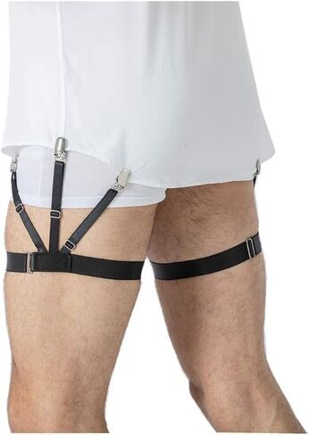 Men's Shirt Stays for Shirt Tucker Shirt Garter Shirt Suspenders Shirt Stays Leg Thigh Suspender Belt With Non-Slip Locking Beltings pack 1Pair in Saudi Arabia