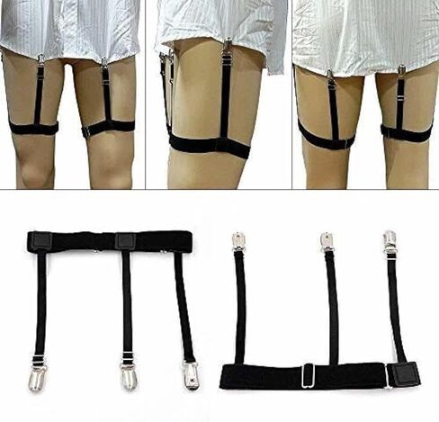Men's Shirt Stays for Shirt Tucker Shirt Garter Shirt Suspenders Shirt Stays Leg Thigh Suspender Belt With Non-Slip Locking Beltings pack 1Pair in Saudi Arabia