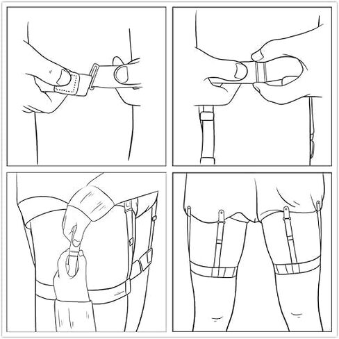 Men's Shirt Stays for Shirt Tucker Shirt Garter Shirt Suspenders Shirt Stays Leg Thigh Suspender Belt With Non-Slip Locking Beltings pack 1Pair in Saudi Arabia