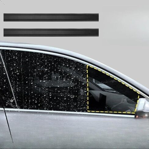 2pcs Car Universal Side Window Wiper Removes Water Mist and Rainwater from The Window Glass with Double Scraping Rubber Strips in Saudi Arabia