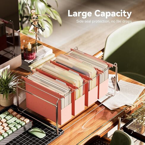 مجلدات ملفات تعليق بلاستيكية ذات سعة إضافية من قش القمح، حجم حرف مجلد تعليق معزز، جيب أكورديان، عالي التحمل، منظم مجلد معلق للمكتب والمنزل - 4 عبوات in Kuwait