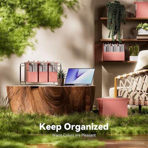 مجلدات ملفات تعليق بلاستيكية ذات سعة إضافية من قش القمح، حجم حرف مجلد تعليق معزز، جيب أكورديان، عالي التحمل، منظم مجلد معلق للمكتب والمنزل - 4 عبوات in Kuwait