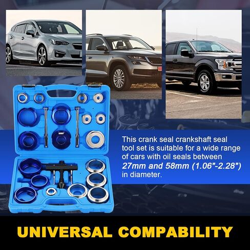 DASBET Crank Bearing Camshaft Seal Installer and Remover Set | Upgraded 22pcs Crankshaft Oil Seal Puller Tool Kit Crankshaft Seal Kit in Saudi Arabia