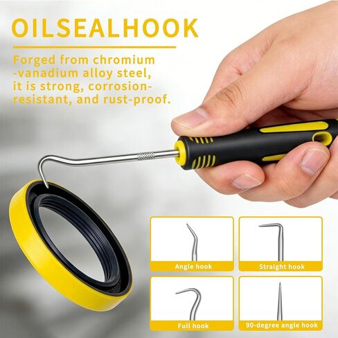 4-Piece Precision Hook and Pick Set - Automotive O-Ring Remover & Oil Seal Puller Tool Kit, Mechanic Hand Tools for Gaskets, Springs & Wires, 6.5 Inch Heat-Treated Shafts with Ergonomic Grip(Blue) in Saudi Arabia