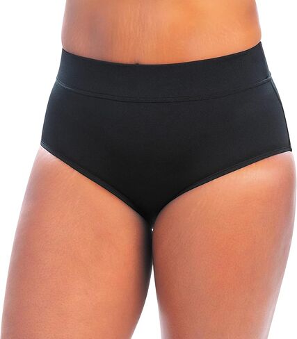 Dolfin Aquashape Women's Swimwear - High Waisted Conservative Cut Bikini Bottom Brief in Saudi Arabia