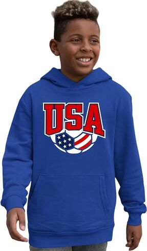 Go All Out USA Soccer America Red White And Blue Mens Women Youth Sweatshirt Hoodie in Saudi Arabia