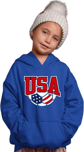 Go All Out USA Soccer America Red White And Blue Mens Women Youth Sweatshirt Hoodie in Saudi Arabia