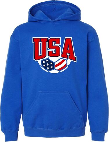 Go All Out USA Soccer America Red White And Blue Mens Women Youth Sweatshirt Hoodie in Saudi Arabia