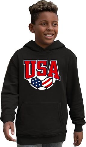 Go All Out USA Soccer America Red White And Blue Mens Women Youth Sweatshirt Hoodie in Saudi Arabia