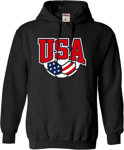 Go All Out USA Soccer America Red White And Blue Mens Women Youth Sweatshirt Hoodie in Saudi Arabia