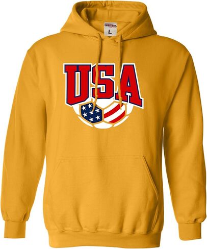 Go All Out USA Soccer America Red White And Blue Mens Women Youth Sweatshirt Hoodie in Saudi Arabia