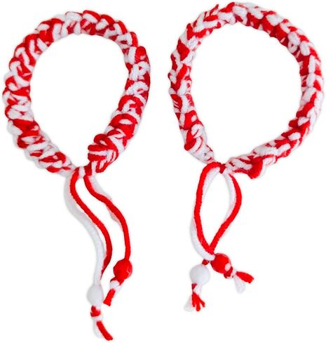 Romanian Cord Bracelet | Handmade Martenitsa, 2 Pieces, Adjustable in Saudi Arabia