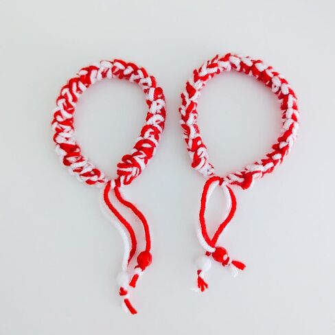 Romanian Cord Bracelet | Handmade Martenitsa, 2 Pieces, Adjustable in Saudi Arabia