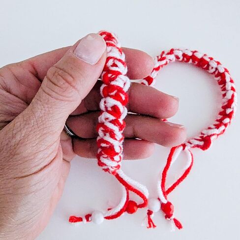 Romanian Cord Bracelet | Handmade Martenitsa, 2 Pieces, Adjustable in Saudi Arabia