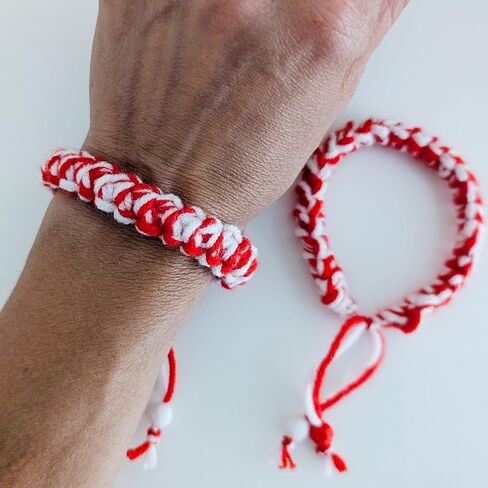 Romanian Cord Bracelet | Handmade Martenitsa, 2 Pieces, Adjustable in Saudi Arabia
