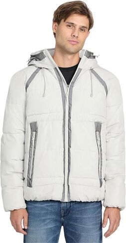 GUESS Men's Fredric Taping Heavy Puffa Jacket in Saudi Arabia