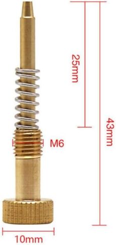 1Set Motorcycle Carburetor Air Fuel Mixture Adjusting Screw 21-34 Compatible with Motorcycle Models for Part Number 21-34 in Saudi Arabia
