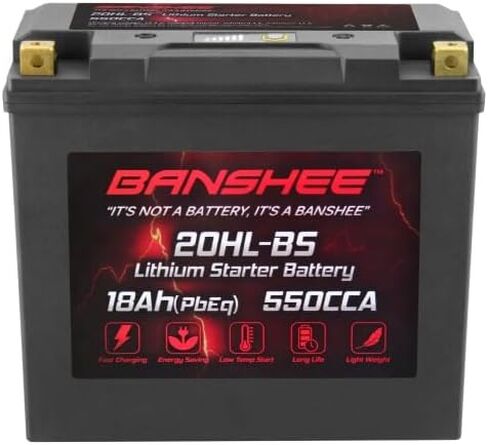 Banshee Lithium YTX20L-BS, 550 CCAs LiFePO4 Motorcycle Battery, 12V 18AH ATV, UTV, Jet Ski, 4 Wheeler, Snowmobile, Personal Watercraft, Seadoo, Polaris, Generator and Riding Lawn Mower Battery in Saudi Arabia
