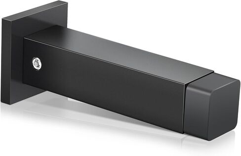 Door Stoppers, Black Door Stops, Wall Mounted, Modern Heavy Duty Doorstop for Bottom of Door with Wall Protector Rubber Bumper, 3.4 Inch Square Door Stop, 2 Pack in Saudi Arabia