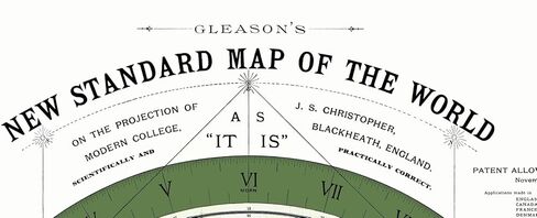 Flat Earth Map of the World - 1892 Alexander Gleason Map - 12x17 inches- Wall Art Poster Print Décor Gift - Circular Plane - Longitude and Time - Polar Azimuthal Projection - Flat Earthers - Unframed Home School Gift Decor in Saudi Arabia