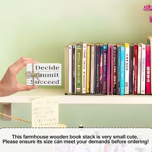 كتب ديكور لديكور المنزل، كومة كتب خشبية لديكور الطاولة، قرر الالتزام بنجاح كتب ديكور لغرفة المعيشة ورفوف الكتب والمكتب وبار القهوة وديكور كتب المزرعة المكدسة (L14) in Saudi Arabia