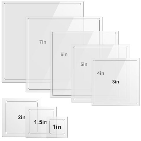 Kigley 8 Pcs Half Hexagon Quilting Templates for Quilting Acrylic Quilting Rulers1-7 Inch Quilt Template Ruler with 1/4 Inch Seam Allowance Quilt Supplies for Cutting Patterns DIY Sewing Craft in Kuwait
