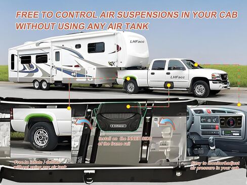 نظام ضاغط الهواء على متن الطائرة، نظام مضخة الهواء مع مقياس الهواء الرقمي المزدوج المسار، صمام قياس الهواء، تجهيزات خط الهواء T للشاحنات والشاحنات (أحمر) in Kuwait