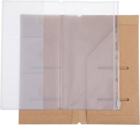 File Folder and Zipper PVC Pouch - Journal Inserts for Standard Size Traveler's Notebook - Personal Organizer Accessories Pack in Saudi Arabia