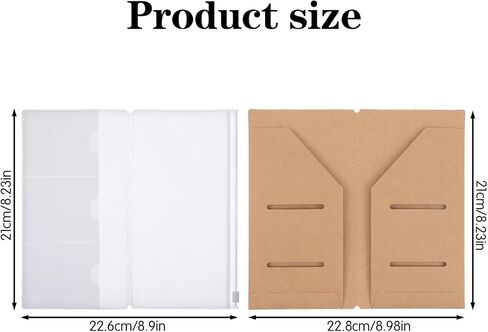 File Folder and Zipper PVC Pouch - Journal Inserts for Standard Size Traveler's Notebook - Personal Organizer Accessories Pack in Saudi Arabia