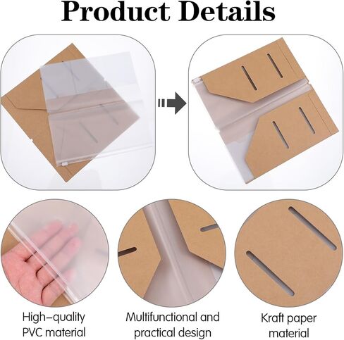 File Folder and Zipper PVC Pouch - Journal Inserts for Standard Size Traveler's Notebook - Personal Organizer Accessories Pack in Saudi Arabia