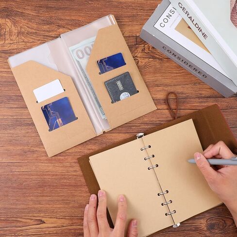 File Folder and Zipper PVC Pouch - Journal Inserts for Standard Size Traveler's Notebook - Personal Organizer Accessories Pack in Saudi Arabia