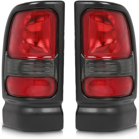 PIT66 Tail Light Taillight Assembly Pair w/o Bulbs Compatible with Dodge Ram 1500 Truck 1994-2001/Ram 2500 3500 Truck 1994-2002 55055264AC 55055265AC, CH2800122 CH2801122 Rear Brake Lamp in Saudi Arabia