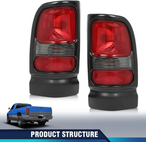 PIT66 Tail Light Taillight Assembly Pair w/o Bulbs Compatible with Dodge Ram 1500 Truck 1994-2001/Ram 2500 3500 Truck 1994-2002 55055264AC 55055265AC, CH2800122 CH2801122 Rear Brake Lamp in Saudi Arabia