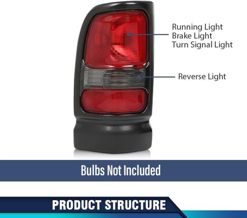 PIT66 Tail Light Taillight Assembly Pair w/o Bulbs Compatible with Dodge Ram 1500 Truck 1994-2001/Ram 2500 3500 Truck 1994-2002 55055264AC 55055265AC, CH2800122 CH2801122 Rear Brake Lamp in Saudi Arabia