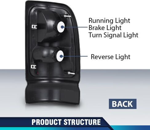 PIT66 Tail Light Taillight Assembly Pair w/o Bulbs Compatible with Dodge Ram 1500 Truck 1994-2001/Ram 2500 3500 Truck 1994-2002 55055264AC 55055265AC, CH2800122 CH2801122 Rear Brake Lamp in Saudi Arabia