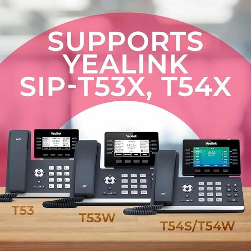 Yealink Wall Mount Bracket for T53 / T53W / T54 / T54W ONLY – Exact Fit, Secure Wall Install, Easy Install - Includes Global Teck Cloth in Saudi Arabia