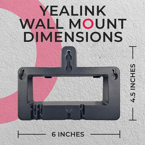 Yealink Wall Mount Bracket for T53 / T53W / T54 / T54W ONLY – Exact Fit, Secure Wall Install, Easy Install - Includes Global Teck Cloth in Saudi Arabia