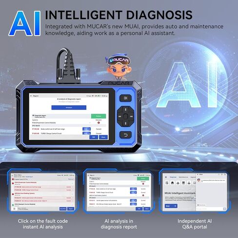ماسح ضوئي OBD2، أداة تشخيص السيارة MUCAR 682 المدعومة بالذكاء الاصطناعي، أداة مسح ضوئي ثنائية الاتجاه للسيارات، ماسح ضوئي لتشخيص الأنظمة الكاملة للسيارة، ماسح ضوئي للسيارة مع 20+ إعادة ضبط، CAN FD & FCA SGW، تحديث مجاني مدى الحياة in Kuwait