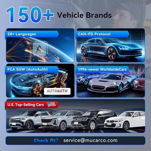 ماسح ضوئي OBD2، أداة تشخيص السيارة MUCAR 682 المدعومة بالذكاء الاصطناعي، أداة مسح ضوئي ثنائية الاتجاه للسيارات، ماسح ضوئي لتشخيص الأنظمة الكاملة للسيارة، ماسح ضوئي للسيارة مع 20+ إعادة ضبط، CAN FD & FCA SGW، تحديث مجاني مدى الحياة in Kuwait