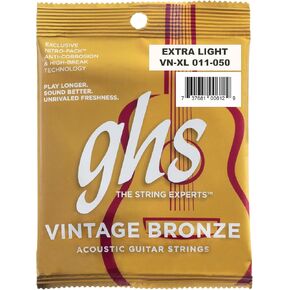 GHS Strings GHS Vintage Bronze Acoustic Guitar 6 String Set-Extra Light (011-050) (VN-XL) in Kuwait